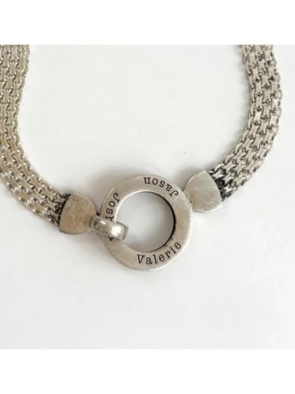 Family Tree Jason Josh Valerie Sterling Silver 925 Vintage Pendant Necklace 16
